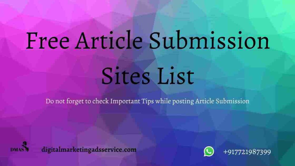 article submission sites and seo